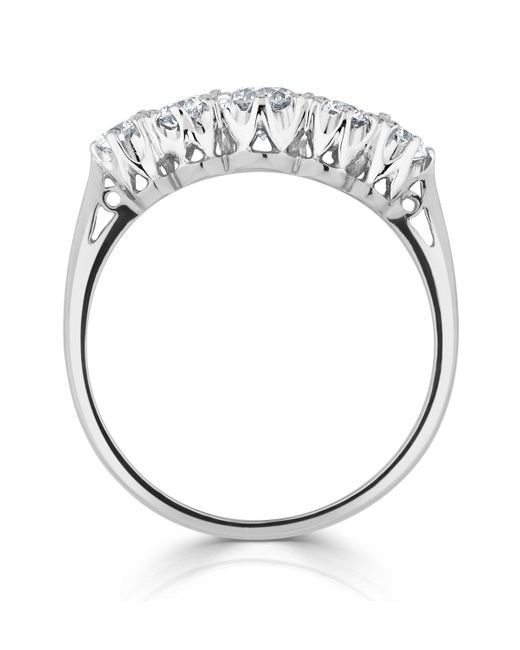 The Diamond Store White Grace 18K 5 Stone Diamond Eternity Ring 0.75Ct G/Vs