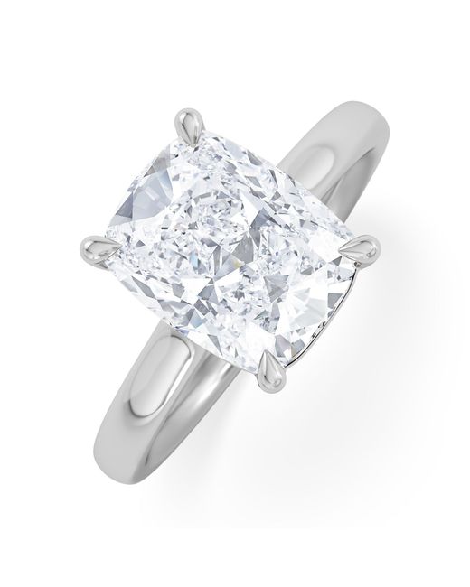 The Diamond Store White Amora 3.00Ct Elongated Cushion Cut Lab Diamond Solitaire Engagement Ring