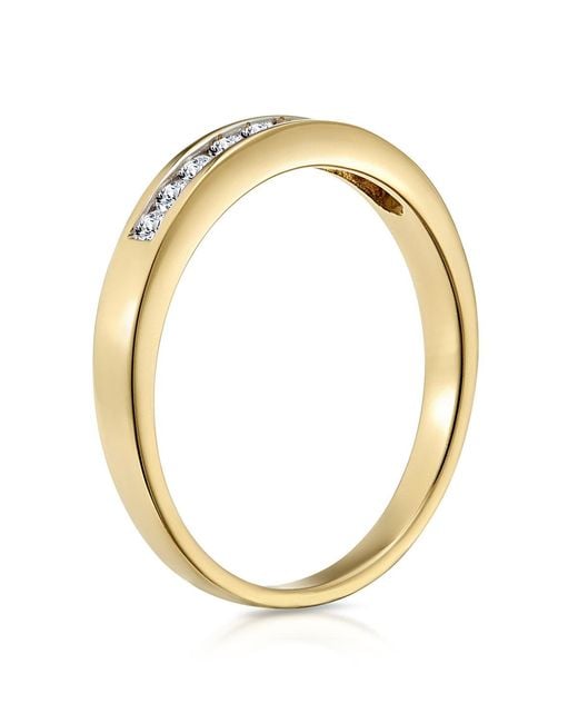 The Diamond Store Metallic Rae 18K Diamond Half Band Eternity Ring 0.25Ct G/Vs