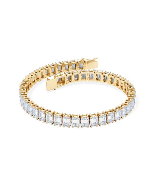 The Diamond Store Metallic Luxe 17.00Ct Lab Diamond Tennis Bracelet With Igi Certified Emerald-Cut Diamonds