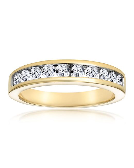 The Diamond Store Metallic Rae 18K Lab Diamond Half Band Eternity Ring 0.50Ct G/Vs