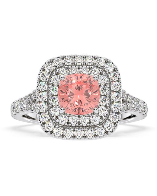 The Diamond Store White Anastasia Lab Diamond 1.65Ct Halo Ring