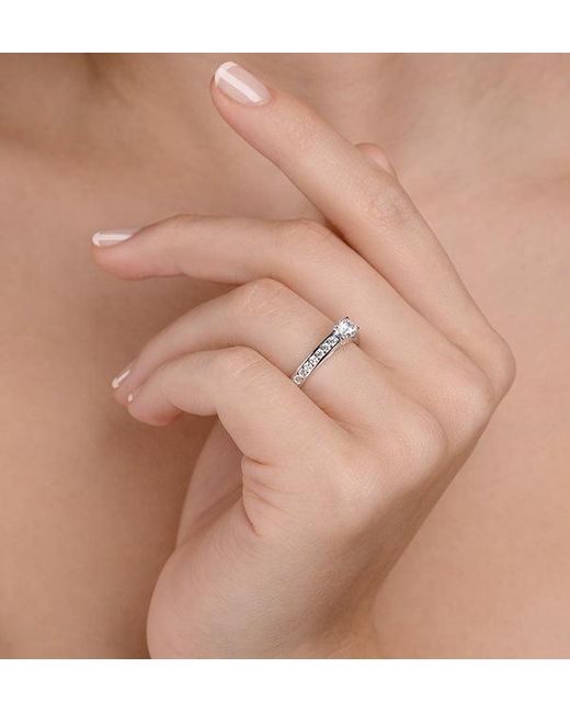 The Diamond Store Metallic Sidestone Lab Diamond Ring Alexa 0.95Ct H/Si1
