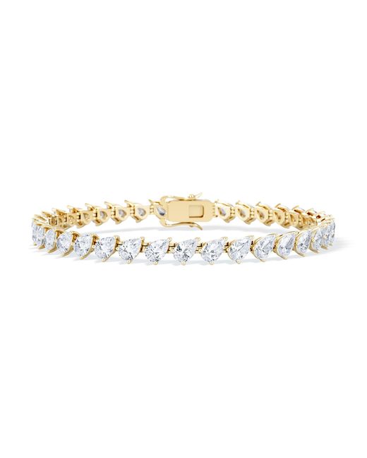 The Diamond Store Metallic Luxe 8.00Ct Lab Diamond Tennis Bracelet With Igi Certified Pear-Cut Diamonds