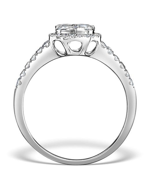 The Diamond Store Metallic Halo Engagement Ring Galileo 0.90Ct Of Diamonds