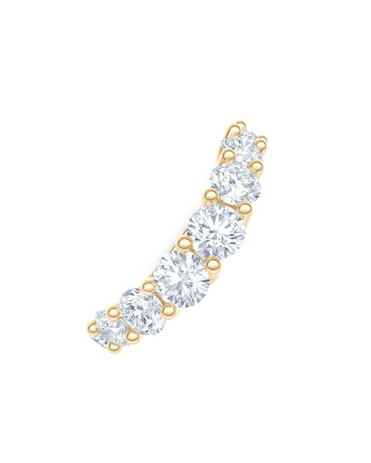 The Diamond Store White Legacy 1.73Ct Round Cut Lab Diamond Half Eternity Ring