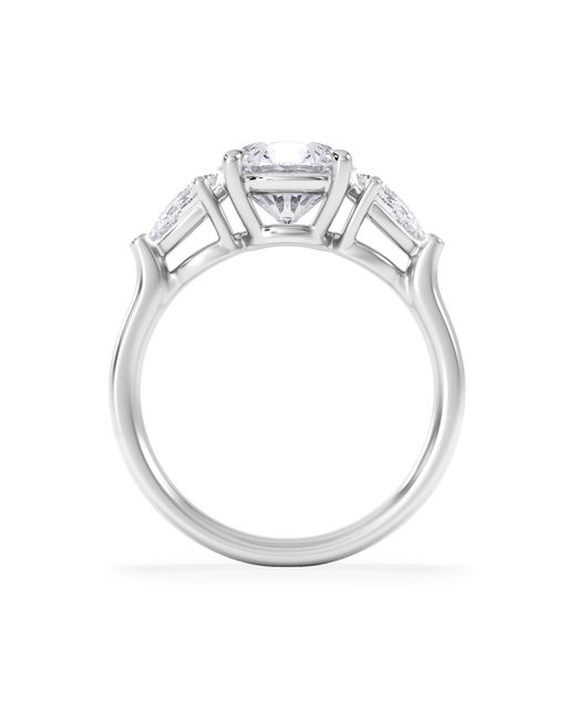 The Diamond Store White Adore 2.60Ct Round Cut Lab Diamond 3 Stone Engagement Ring