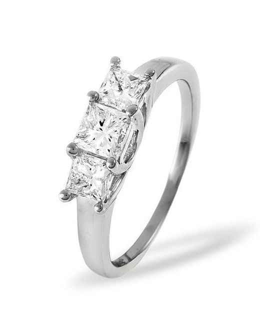 The Diamond Store Metallic Lauren 18K 3 Stone Diamond Ring 0.25Ct G/Vs