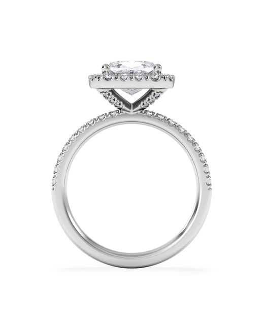 The Diamond Store White 2.60Ct Beatrice Lab Diamond Halo Engagement Ring 18K F/Vs1