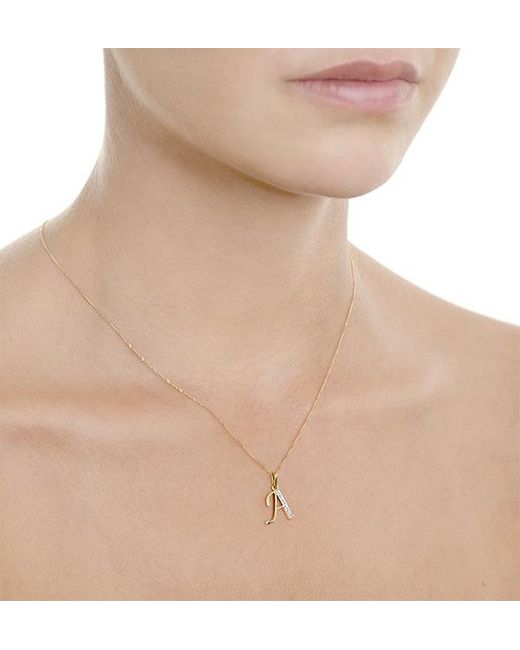 The Diamond Store Natural Initial 'A' 0.05Ct Lab Diamond Pendant Necklace