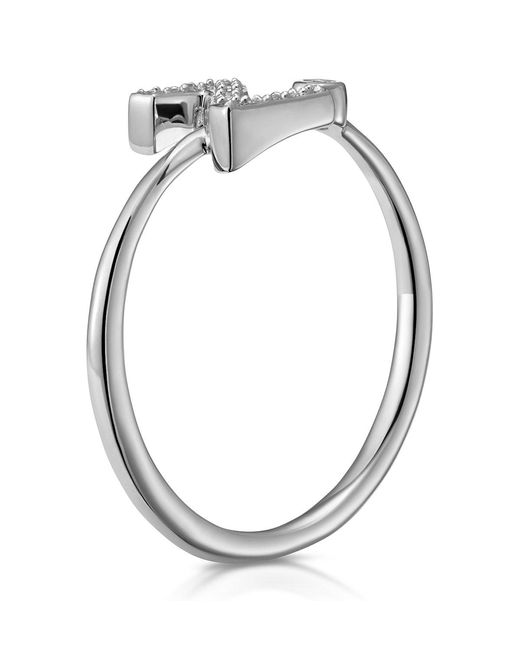 The Diamond Store Metallic Diamond Initial 'Z' Ring 0.07Ct Set