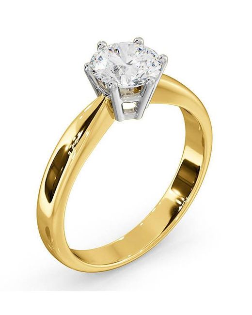 The Diamond Store Metallic Certified High Set Chloe 18Ky Diamond Engagement Ring 1.00Ct