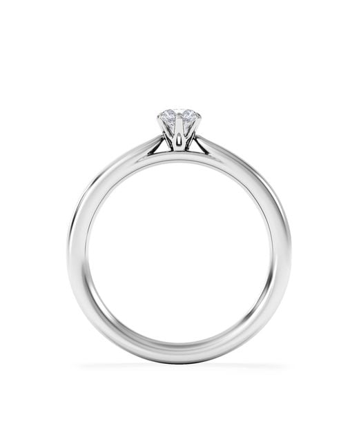The Diamond Store White Engagement Ring Certified Low Set Chloe 18K Diamond 0.25Ct