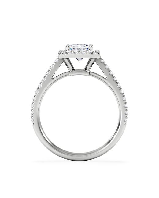 The Diamond Store White Annabelle Lab Diamond Halo Engagement Ring