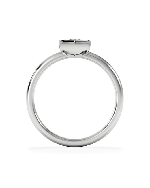 The Diamond Store White Horizon Heart Cut Lab Diamond Solitaire Ring 0.50Ct H/Si