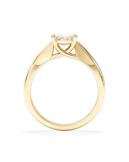 The Diamond Store Metallic Naomi Oval Cut Lab Diamond Engagement Ring 1.00Ct H/Si