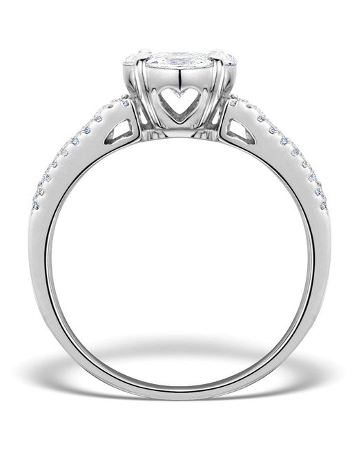 The Diamond Store Metallic Engagement Ring Galileo 1.50Ct Look H/Si Diamonds