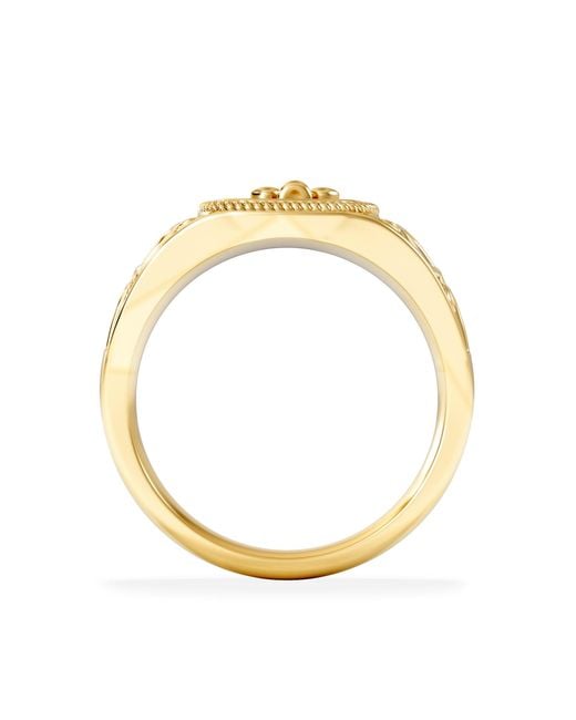The Diamond Store Metallic Libra Zodiac 0.01Ct Lab Diamond Signet Ring