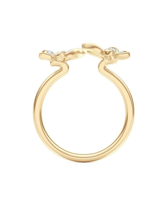 The Diamond Store Metallic Papillon 0.20Ct Lab Diamond Ring 18K Vermeil