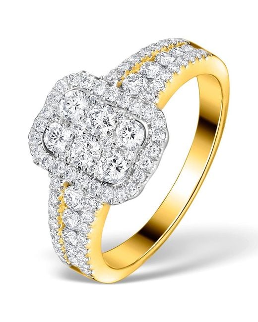 The Diamond Store Metallic Diamond Galileo 1Ct H/Si And 18K Ring