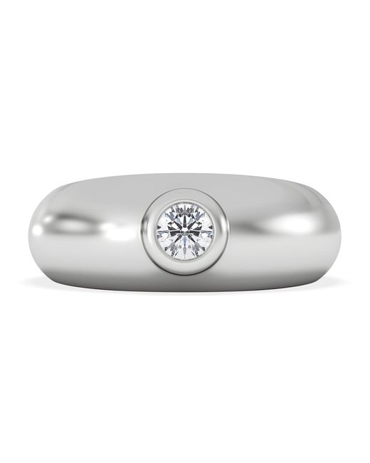The Diamond Store White Lab Diamond Signet Ring 0.25Ct