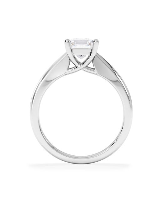 The Diamond Store White Naomi Princess Cut Lab Diamond Engagement Ring 1.00Ct H/Si