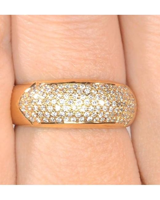 The Diamond Store Metallic 18K Diamond Pave Ring 0.35Ct H/Si