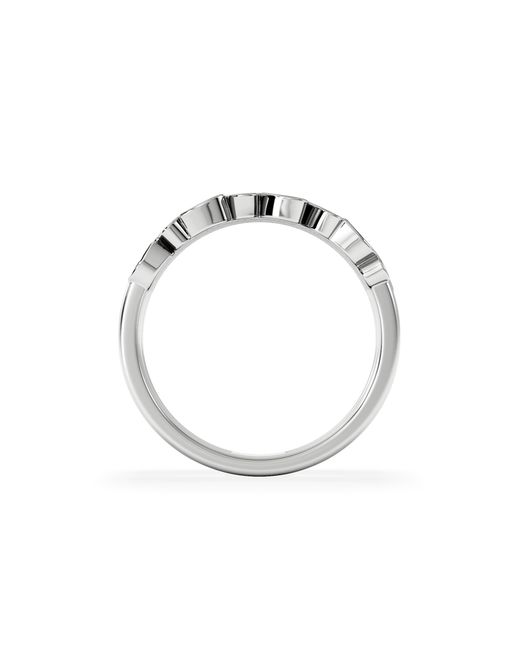 The Diamond Store White Double Heart Band Stacking Ring Lab Diamond 0.20Ct