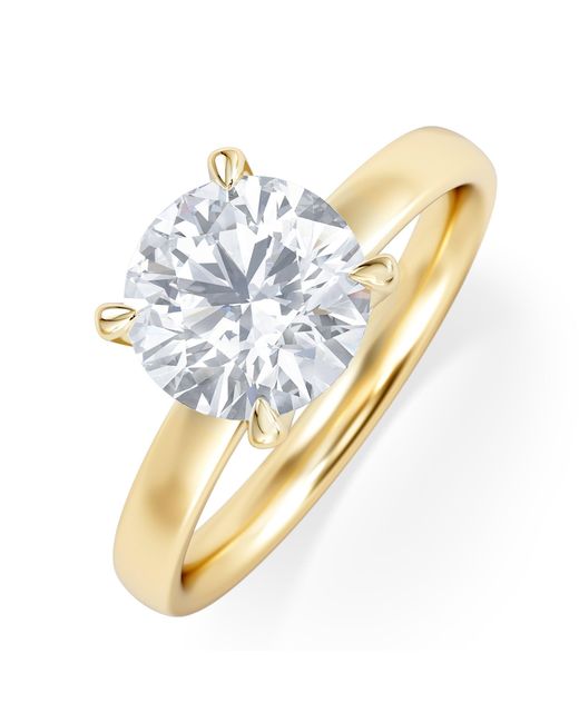 The Diamond Store Metallic Origin 2.00Ct Round Cut Lab Diamond Solitaire Engagement Ring