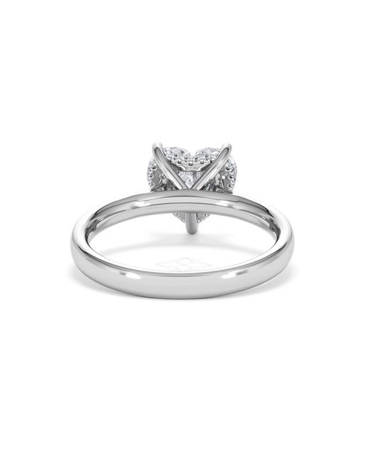 The Diamond Store White Amora Heart 2.09Ct Hidden Halo Lab Diamond Engagement Ring F/Vs Set