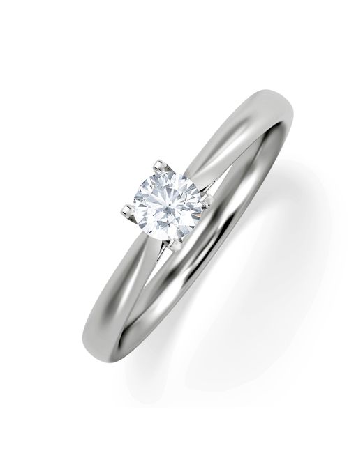 The Diamond Store White Certified Grace 18K Diamond Engagement Ring 0.25Ct