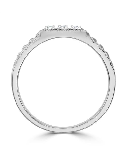 The Diamond Store Metallic Lab Diamond Design Ring 0.25Ct H/Si for men