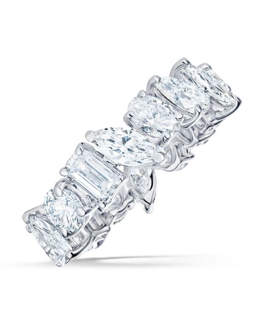 The Diamond Store Blue Luxe 4.00Ct Lab Diamond Eternity Ring With Igi Certified Asymmetrical-Cut Diamonds
