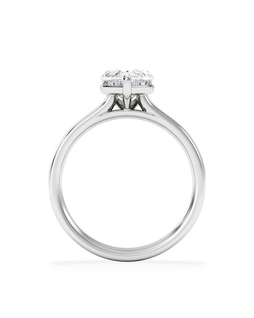 The Diamond Store White Amora Heart 1.00Ct Lab Diamond Engagement Ring F/Vs Set