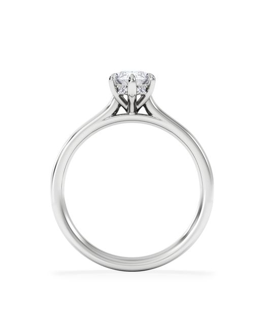The Diamond Store White Amora Marquise 1.07Ct Hidden Halo Lab Diamond Engagement Ring F/Vs Set