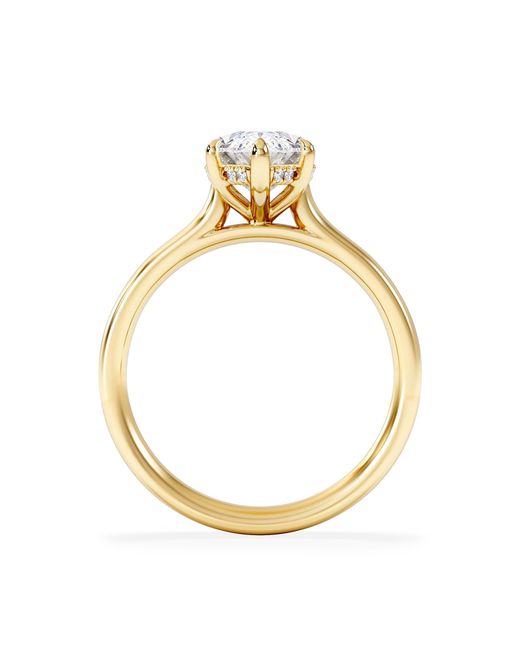 The Diamond Store Blue Amora Marquise 2.09Ct Hidden Halo Lab Diamond Engagement Ring F/Vs Set