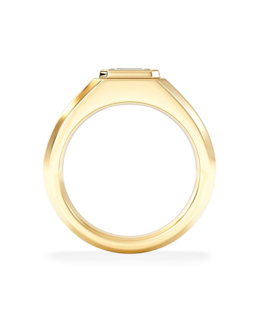 The Diamond Store Metallic Axis Lab Diamond Signet Ring 1.00Ct Emerald Cut Set