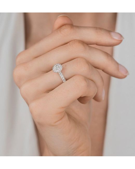 The Diamond Store Metallic Alessandra Lab Diamond Engagement Ring 2.60Ct F/Vs1