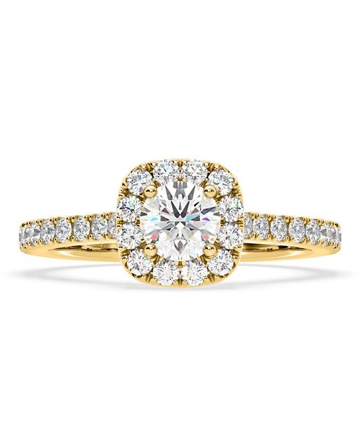 The Diamond Store Metallic Elizabeth Lab Diamond Halo Engagement Ring