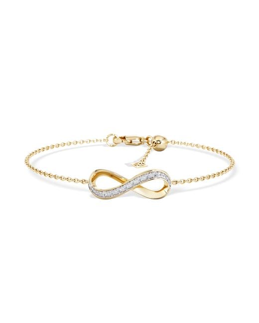 The Diamond Store Metallic Infinity Love 0.08Ct Lab Diamond Chain Bracelet
