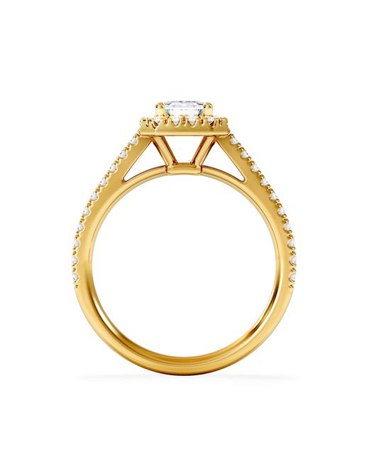 The Diamond Store Metallic Annabelle Lab Diamond Halo Engagement Ring