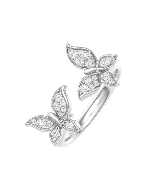 The Diamond Store Metallic Papillon 0.20Ct Lab Diamond Ring