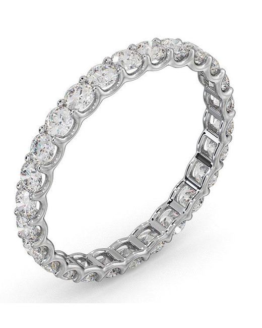 The Diamond Store Metallic Eternity Ring Chloe 18K Diamond 1.00Ct H/Si