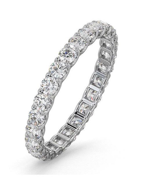 The Diamond Store Metallic Eternity Ring Chloe 18K Diamond 1.00Ct H/Si