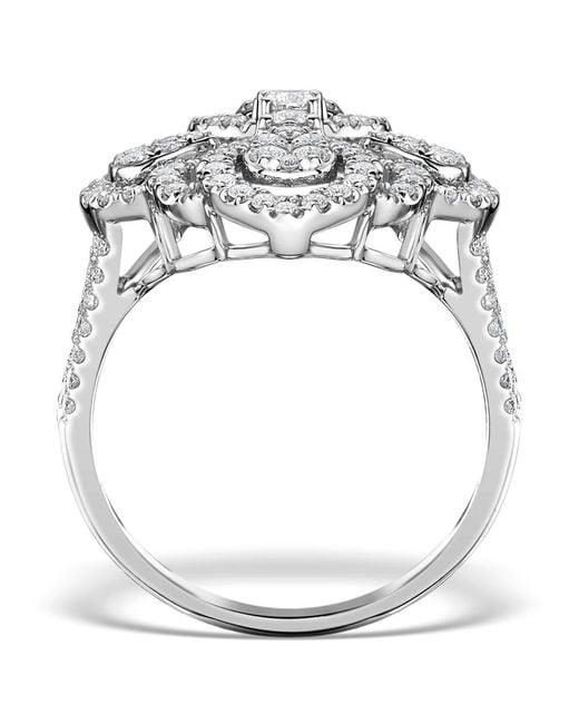 The Diamond Store White Vintage Diamond Ring 1.75Ct H/Si