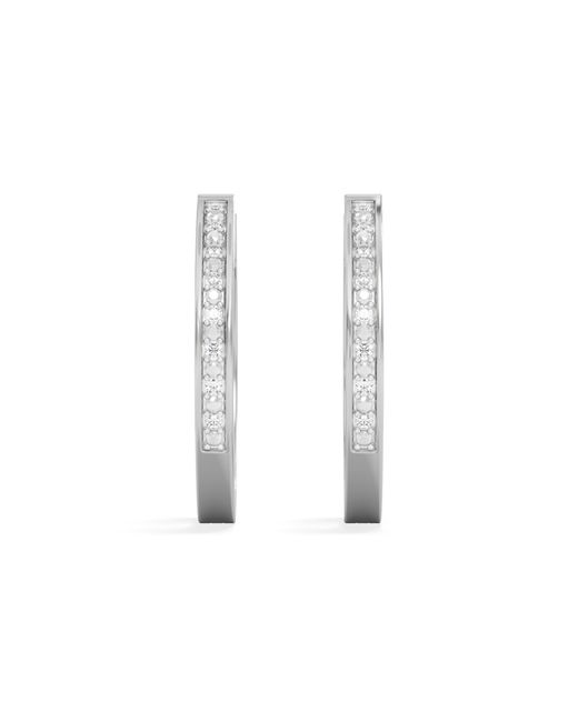 The Diamond Store White Lyra 0.16Ct Lab Diamond Hoop Earrings