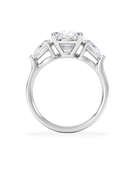 The Diamond Store White Adore 3.80Ct Oval Cut Lab Diamond 3 Stone Engagement Ring