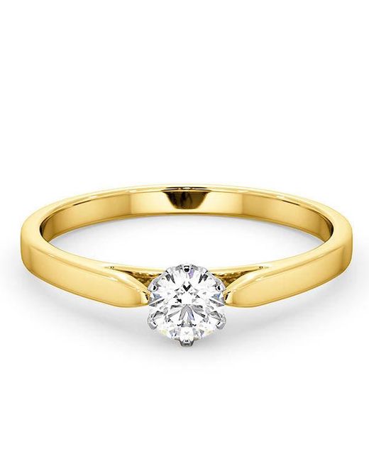 The Diamond Store Metallic Low Set Chloe Lab Diamond Engagement Ring 0.33Ct G/Si1 18K