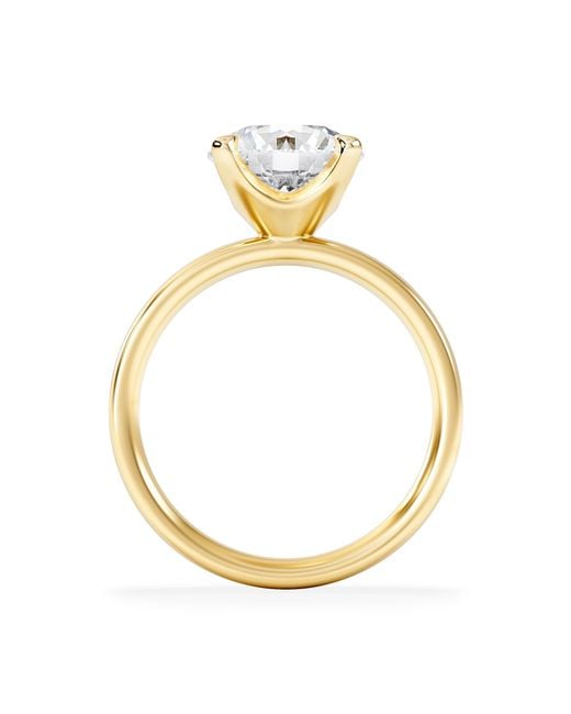 The Diamond Store Metallic Origin 3.00Ct Round Cut Lab Diamond Solitaire Engagement Ring
