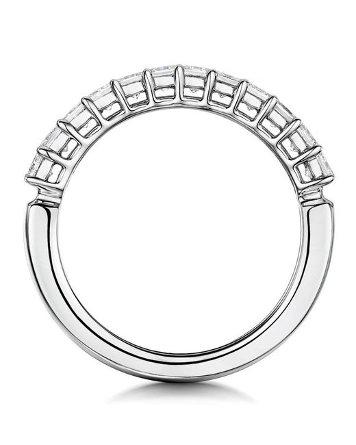 The Diamond Store Metallic Clara Diamond Eternity Ring Princess Cut 1Ct Vvs Size J-N